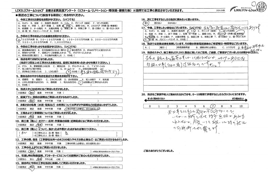 熊谷市　H様　外壁補修工事